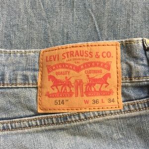 Levi’s 514 nearly new men’s blue jeans 36 x 34